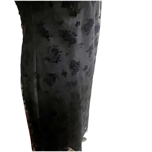 BCBG Y2K Whimsygoth Floral Dress Size 6 Black Mesh Overlay Witchy Dark Fairy - Picture 8 of 13
